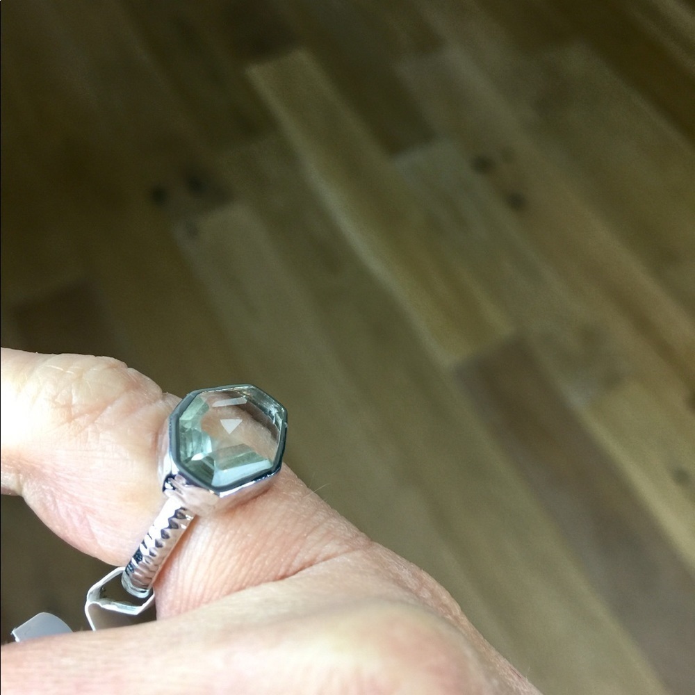 Sundance Minty Green Ring Quartz Sterling Size 5 - Picture 12 of 13